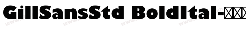 GillSansStd BoldItal字体转换